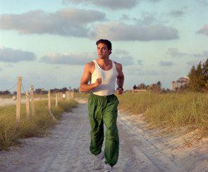 Man running on a street